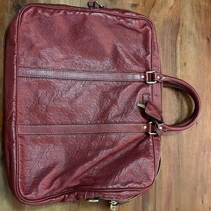 Gucci Vintage Briefcase Red